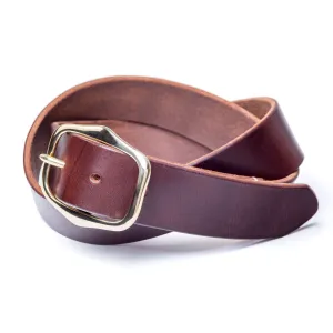 1 ½" standard buckled belt, limited edition brown Horween Chromexcel