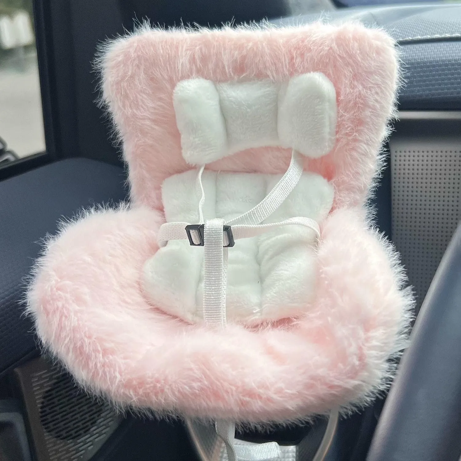 10-17cm Doll Safety Seat Car Vent Decoration Doll Accessories (Pink)