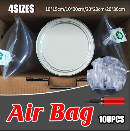 100pcs Inflatable Air Column Bag Bubble Wrap Cushion Packaging Buffer Filling