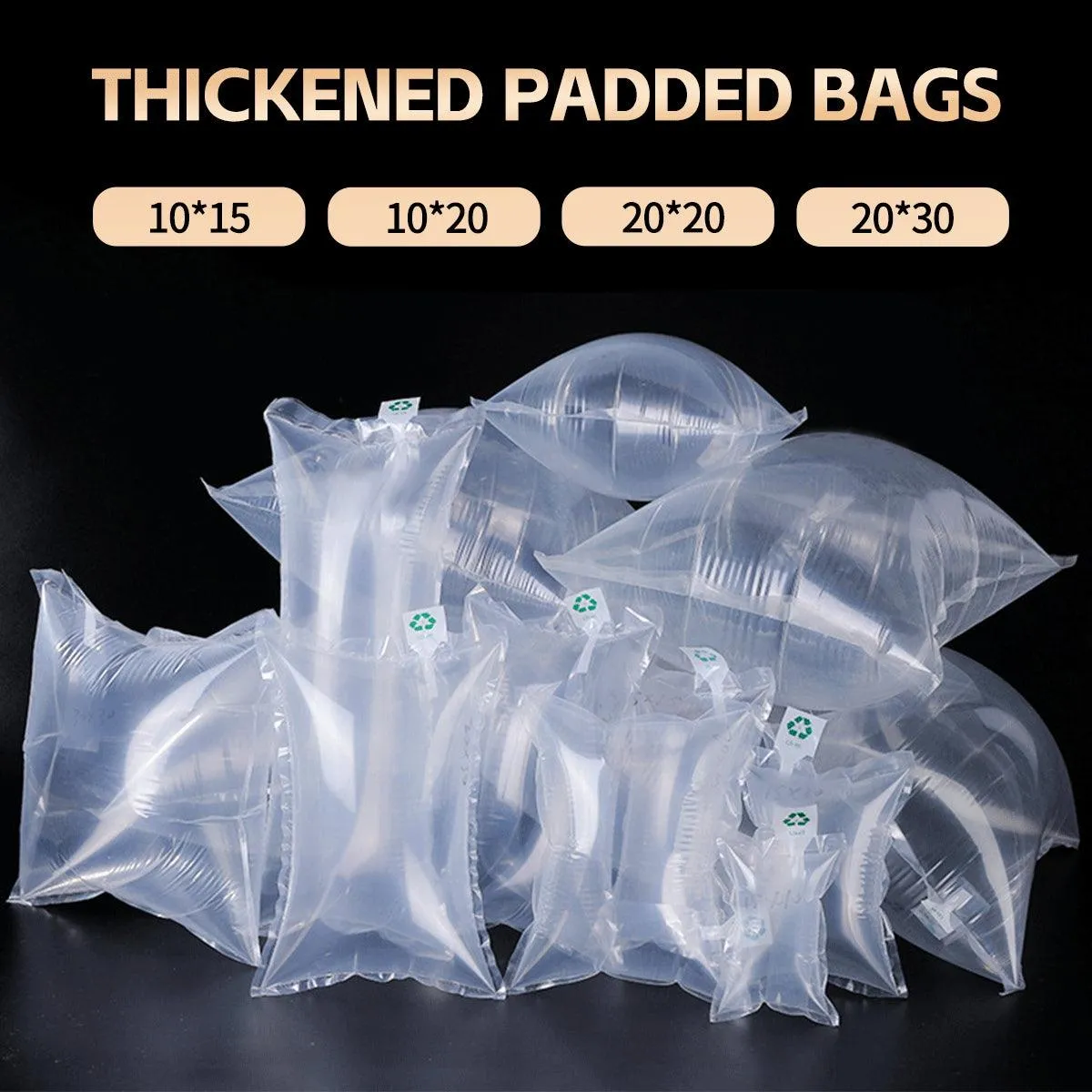 100pcs Inflatable Air Column Bag Bubble Wrap Cushion Packaging Buffer Filling