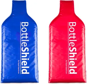 12 Pack Reusable Wine Protector Travel Bag by Bottle Shield - Unbreakable Bottle Sleeve, Leak Proof & Double Layer Bubble Cushioning Wrap Suit | Wine Bags Gift Accessory for Suitcase Luggage