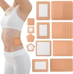 120 Pcs Castor Oil Patches, Disposable Castor Oil Pack Wrap Self-Adhesive for Belly Button, Waist, Neck, Breast, Back, Knee, Portable Packs, Anti-Seepage, No Wash, Highly Absorbent (120)