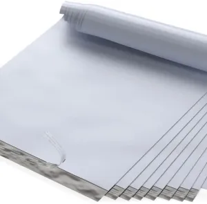 14.5" X 19" Extra Large Poly Mailers, 100 Count White Polymailer Shipping Envelopes for Clothes 2 Mil Unpadded Waterproof Opaque Self-Seal Poly Bags with Tear/Puncture Proof Adhesive Strip