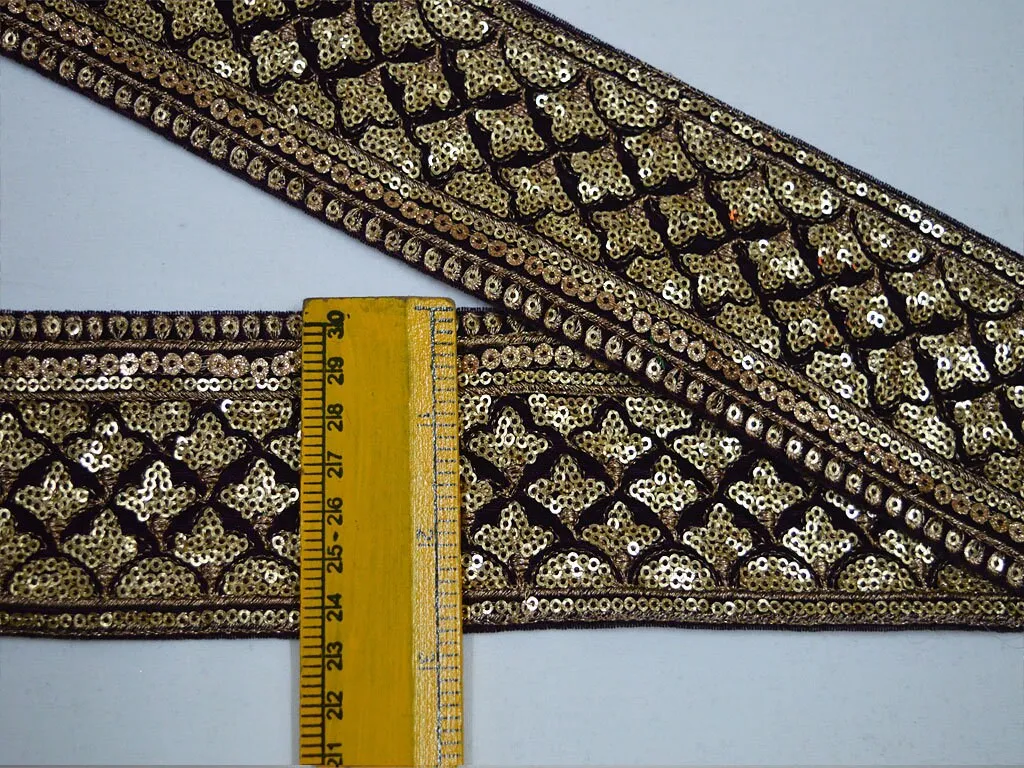 3 Yard Wine Saree Border Velvet Fabric 8cm Trim Embroidered Trimmings Christmas Ribbon Indian Sari Border gold Sequined Embellishments Laces