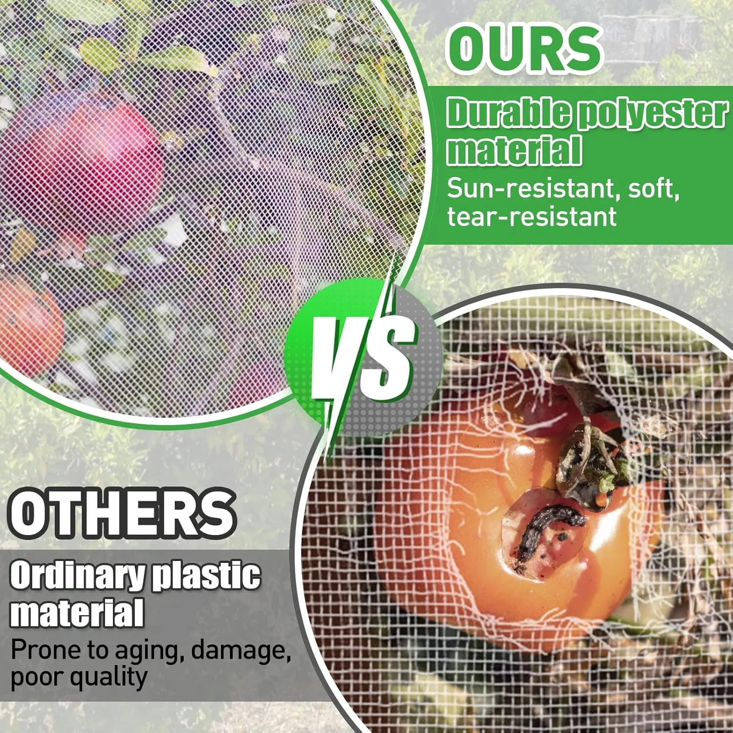 4 Pack Insect Bird Netting Cover - 4.6x6FT Blueberry Bushes Netting Plant Covers with Drawstring, Fine Mesh Net for Protecting Lemon Orange Large Plants from Insect Bird Barrier Squirrel Deer
