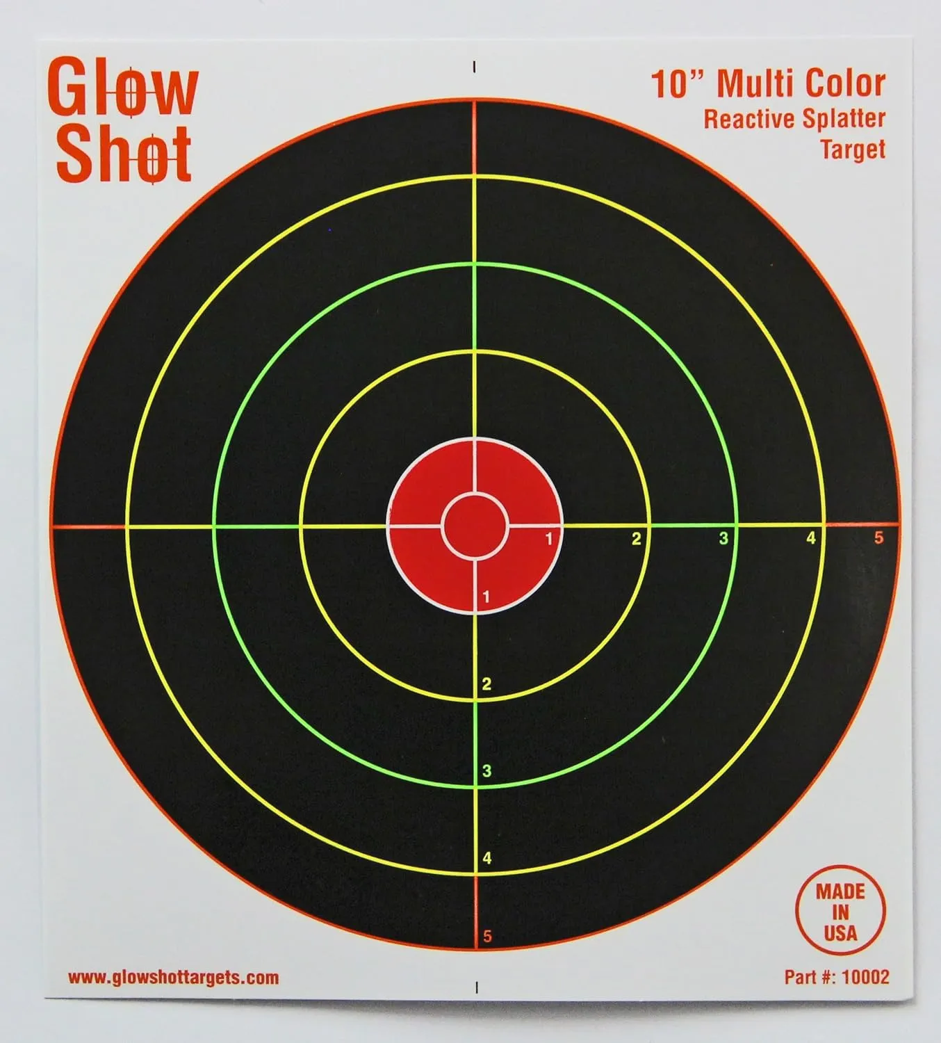 50 Pack - 10" Reactive Splatter Targets - Glowshot - Multi Color - Gun and Rifle Targets - Glow Shot
