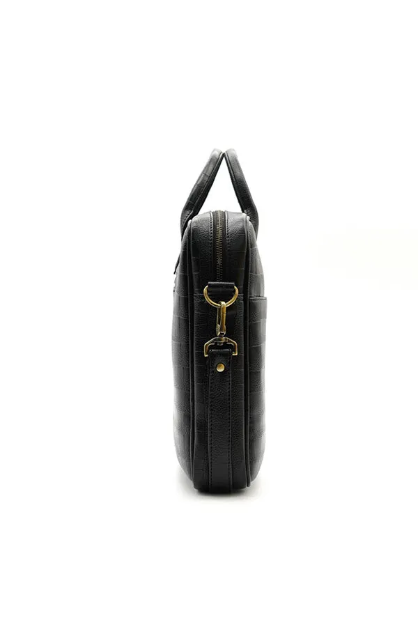 A and S Accessories Croco print laptop bag 38 cm
