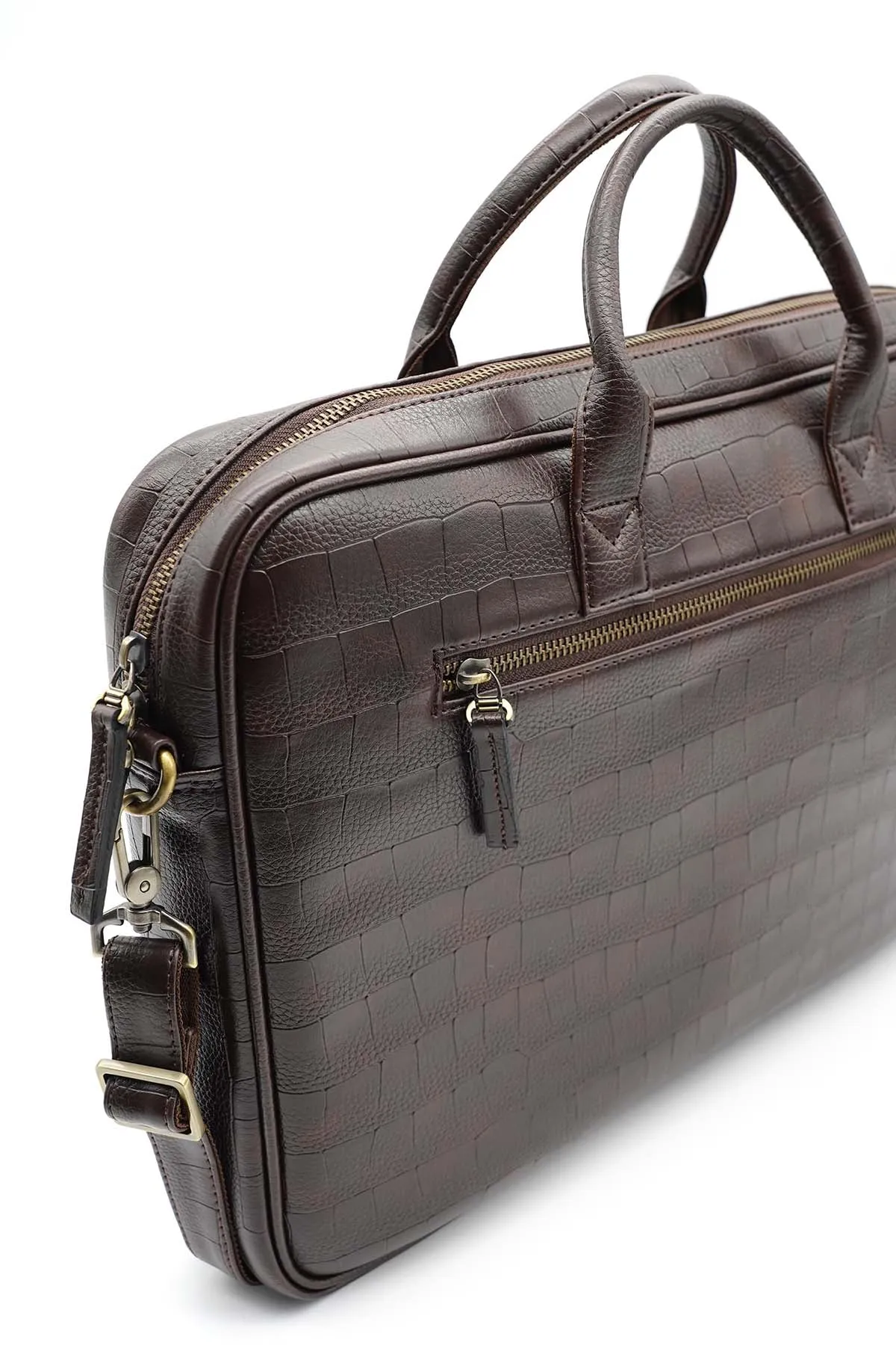 A and S Accessories Croco print laptop bag 38 cm