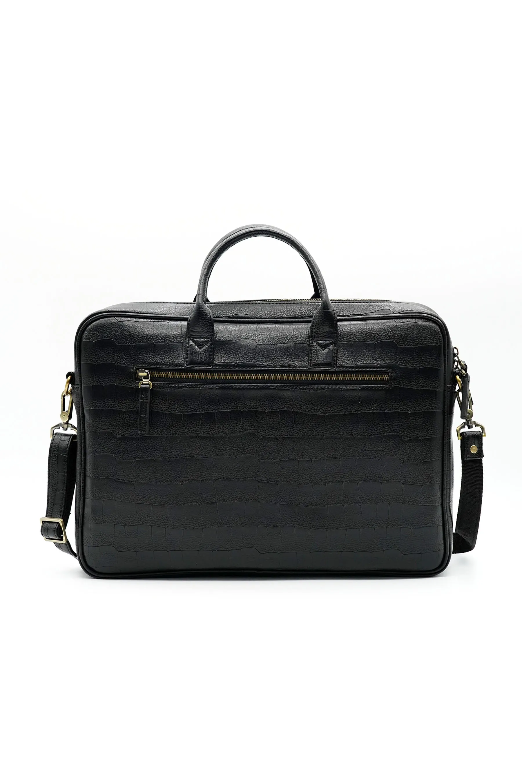 A and S Accessories Croco print laptop bag 38 cm