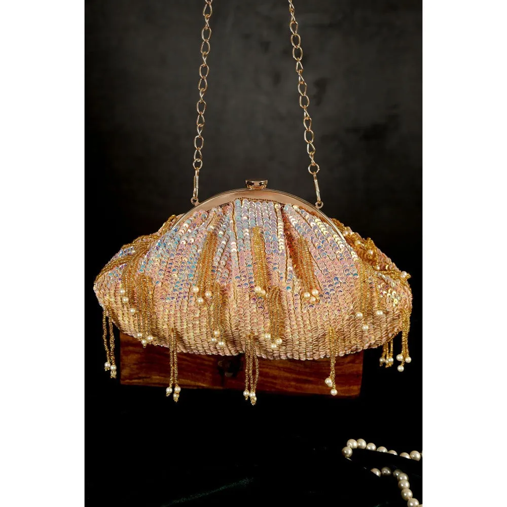 A Clutch Story Rose Bling Batua