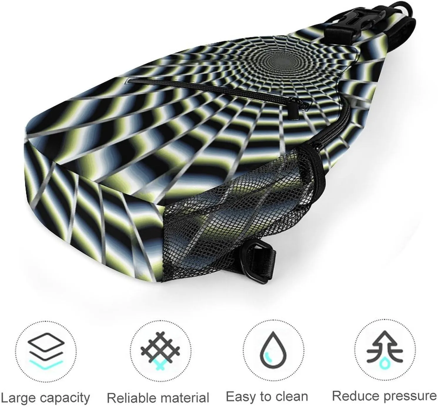 A Psychedelic Cat Sling Bag Crossbody Bags Cross Body Bag Fanny Packs Chest Bags Sling Purses for Travel