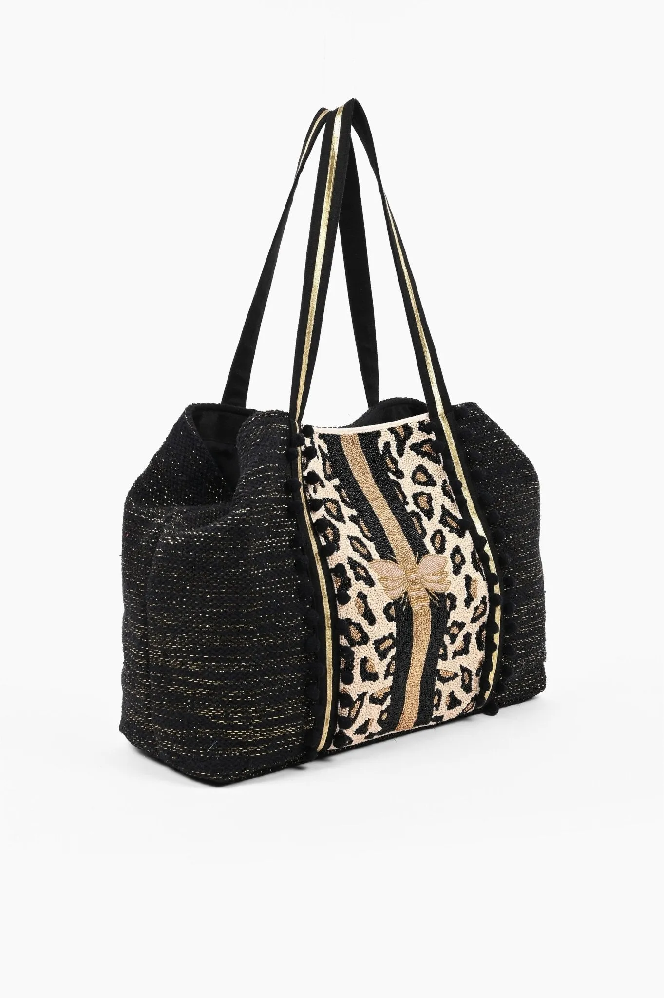 AB21-360 Hand Beaded Bee Glam tote