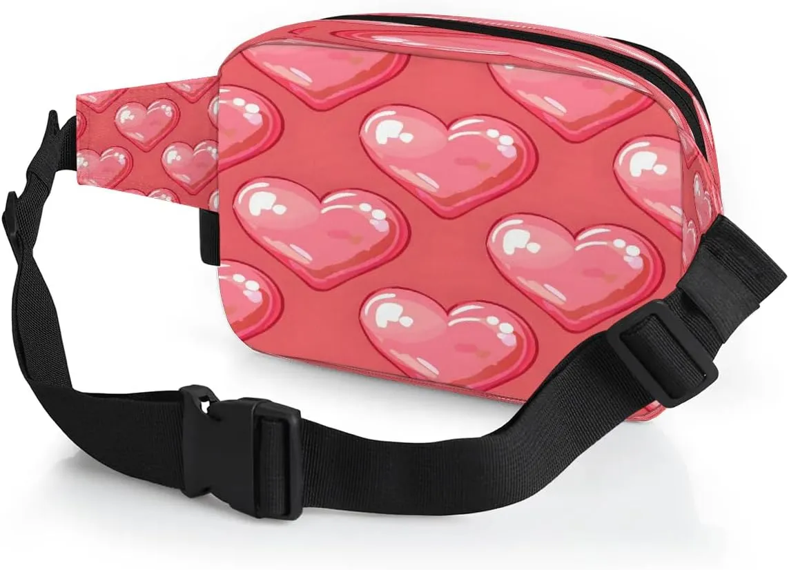 Abstraction Love Color Printing Fanny Packs for Women Men Waterproof Waist Bag with Adjustable Strap Belt Bag for Travel Running Hiking