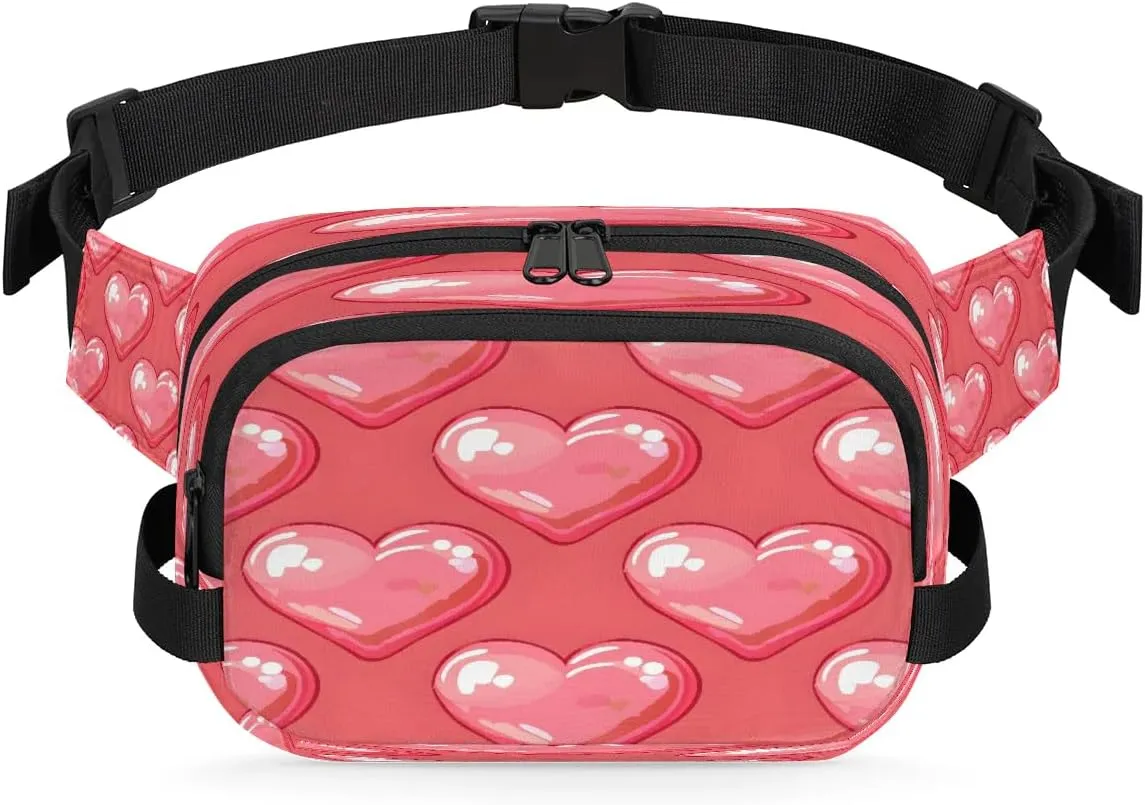 Abstraction Love Color Printing Fanny Packs for Women Men Waterproof Waist Bag with Adjustable Strap Belt Bag for Travel Running Hiking