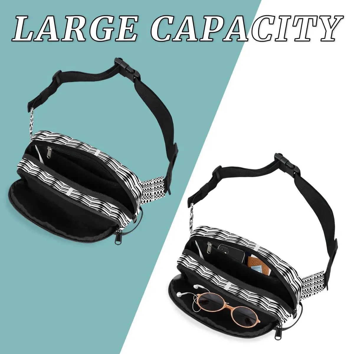 Abstraction Texture Fanny Patterns Fanny Packs for Women Men Waterproof Waist Bag with Adjustable Strap Belt Bag for Travel Running Hiking
