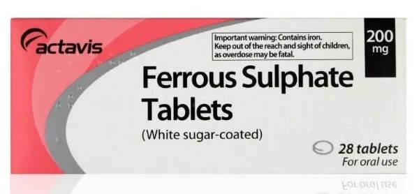 ACTAVIS/ACCORD Ferrous Sulphate 200mg Iron Tablets - Packs of 28