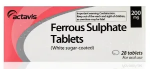 ACTAVIS/ACCORD Ferrous Sulphate 200mg Iron Tablets - Packs of 28