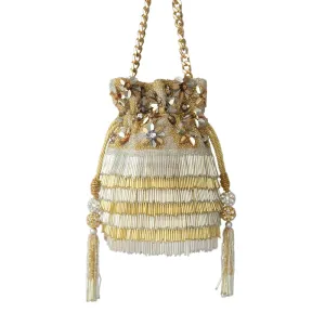 Adora By Ankita Multi-Color Silver Flapper Bag