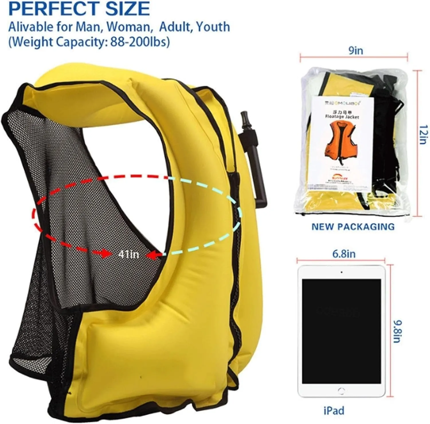 Adult Kayak Vest, Multifunction Swim Vest with Leg Straps for Kayak, Sailing, Fishing, Paddle Sports