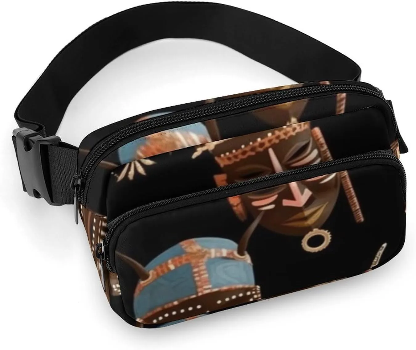 African Ritual Ethnic Tribal Fanny Pack for Women Men Waist Bag Belt Bag Adjustable Casual Bag for Travel Sports Hiking