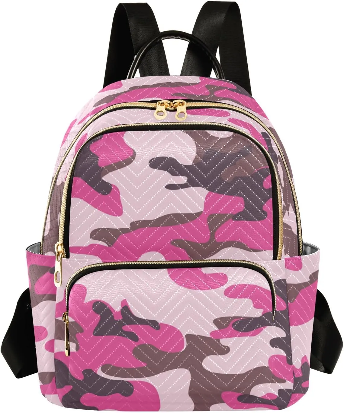 ALAZA Mini Backpack Purse for Women Lightweight Girls Small Size Camo Pink Camouflage School Teens College Traveling