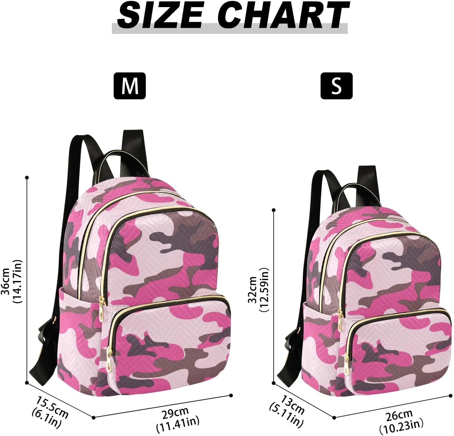 ALAZA Mini Backpack Purse for Women Lightweight Girls Small Size Camo Pink Camouflage School Teens College Traveling
