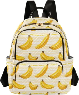 ALAZA Travel Backpack Purse for Women Fashion Anti-theft Work Casual Cute Yellow Banana Daypack Shoulder Bag Medium Size