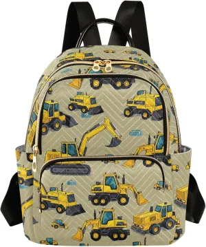 ALAZA Travel Backpack Purse for Women Fashion Anti-theft Work Casual Engineering Vehicle Excavator Daypack Shoulder Bag Medium Size