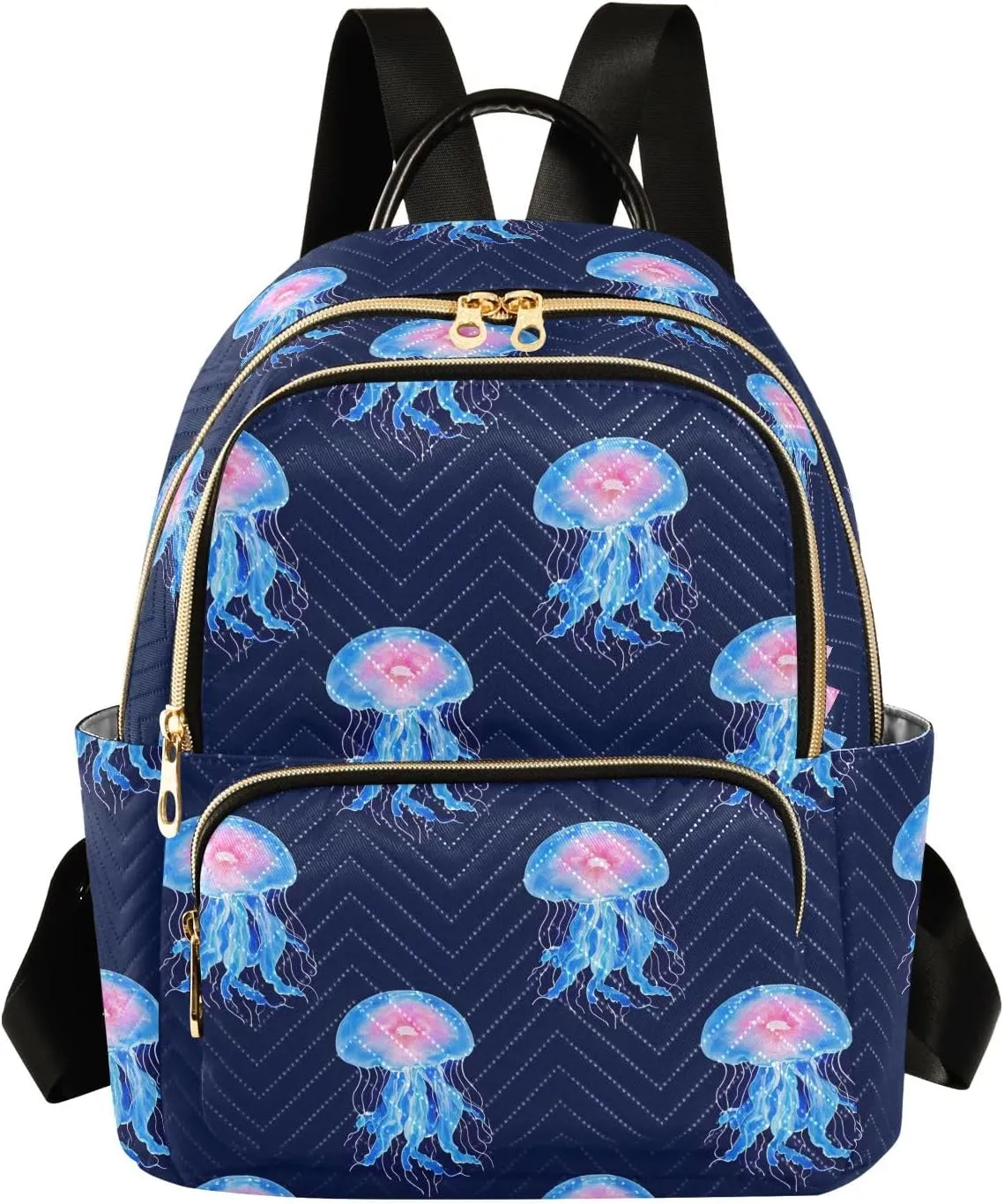 ALAZA Travel Backpack Purse for Women Fashion Anti-theft Work Casual Jellyfish Darkblue Daypack Shoulder Bag Medium Size