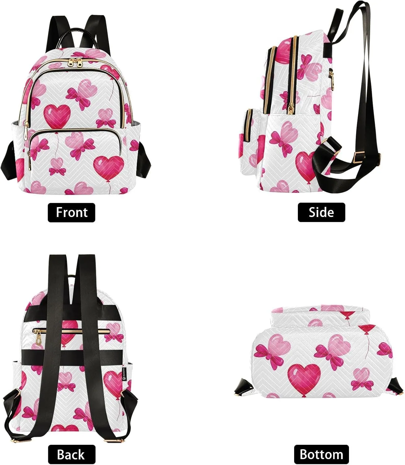 ALAZA Travel Backpack Purse for Women Fashion Anti-theft Work Casual Love Balloon Daypack Shoulder Bag Medium Size