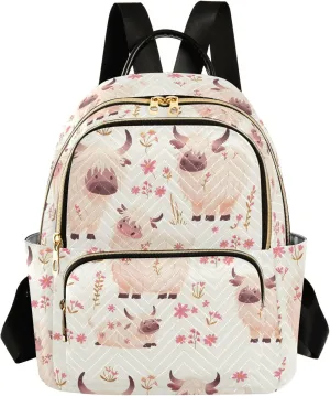 ALAZA Travel Backpack Purse for Women Fashion Anti-theft Work Casual Yak Bison Cute Daypack Shoulder Bag Medium Size