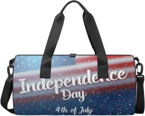 American Flag Travel Duffel Bag 4th Of July Independence Day Sports Gym Bag Men Women Sports Travel Luggage Bag 17.6”×9”×9 “ Duffel Bag Weekend Overnight Gym Bag Nvenient For Carrying