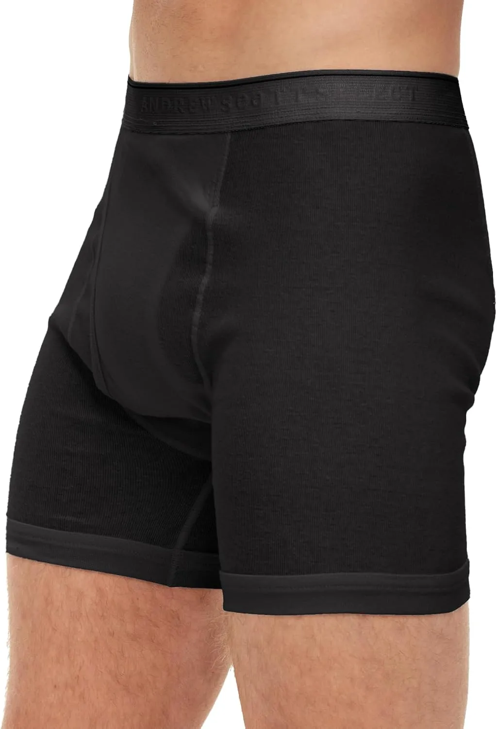 Andrew Scott Big & Tall Men's Cotton Boxer Briefs | Multi Packs Colors Underwear Sizes S to 8XL