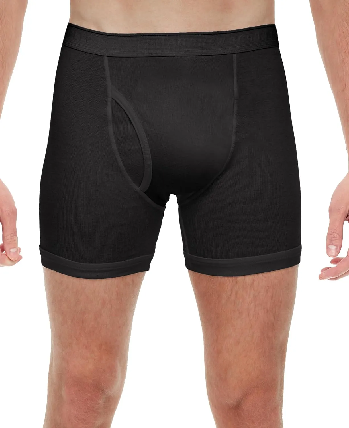 Andrew Scott Big & Tall Men's Cotton Boxer Briefs | Multi Packs Colors Underwear Sizes S to 8XL