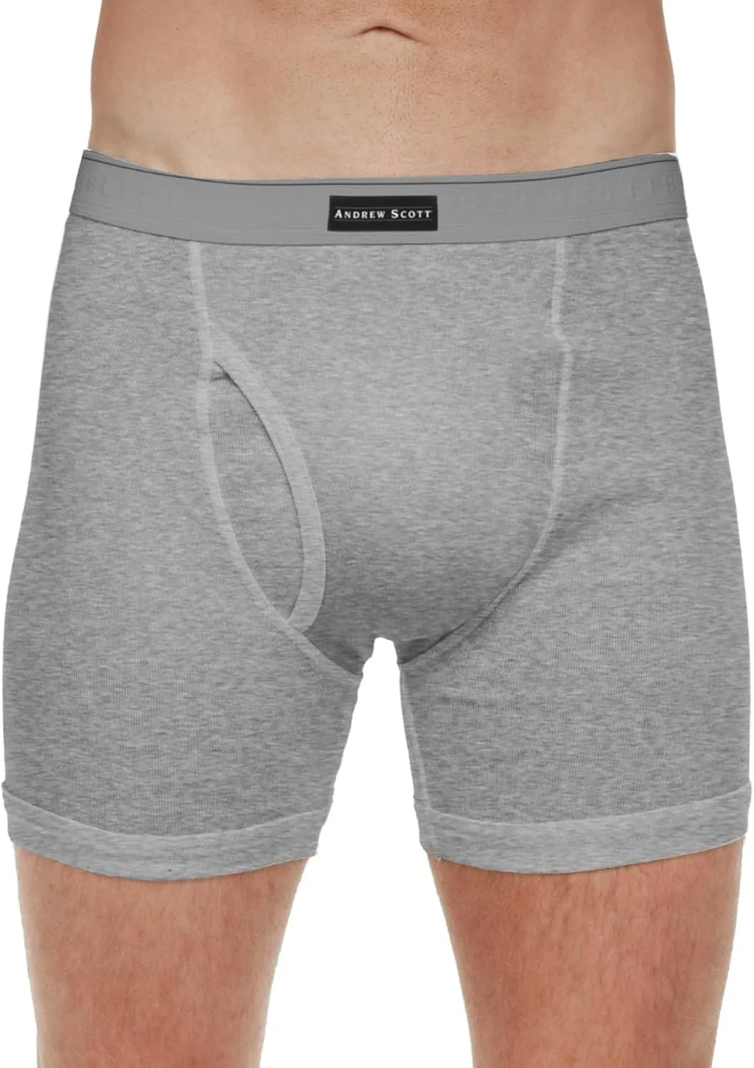 Andrew Scott Big & Tall Men's Cotton Boxer Briefs | Multi Packs Colors Underwear Sizes S to 8XL