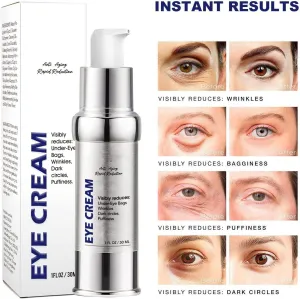 Anti-Wrinkle Magic Eye Cream, Collagen Boost Anti-Aging Serum Rapid Reduction Eye Cream, Instantly Reduces Wrinkles, Under-Eye Bags, Dark Circles (2Bottles)