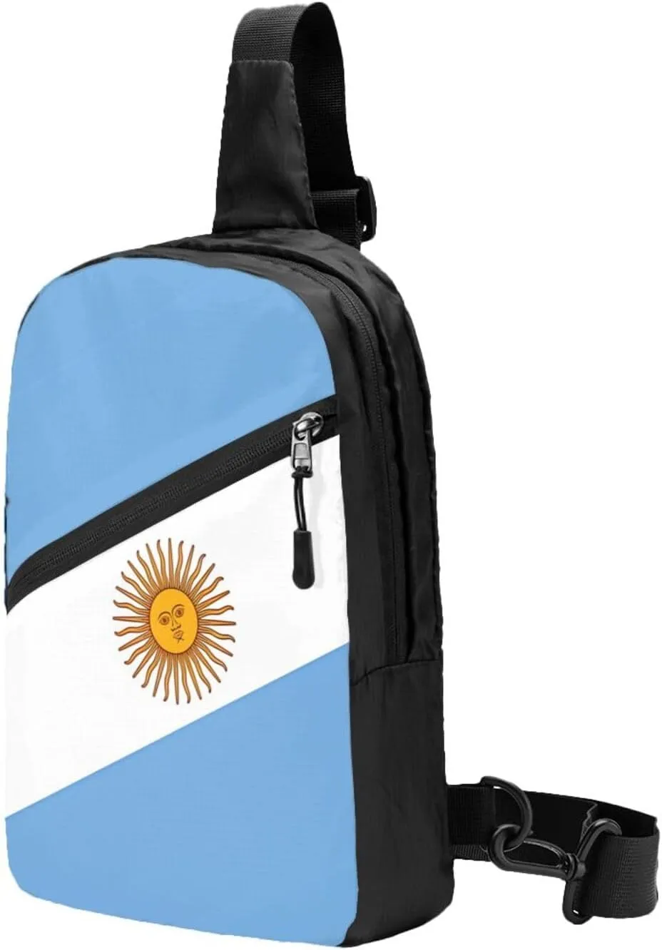 Argentina Flag Portable Crossbody Bag Foldable Sling Bags Sports Gym Chest Daypack Reusable Shoulder Backpack Casual Diagonally Rucksack Fanny Packs