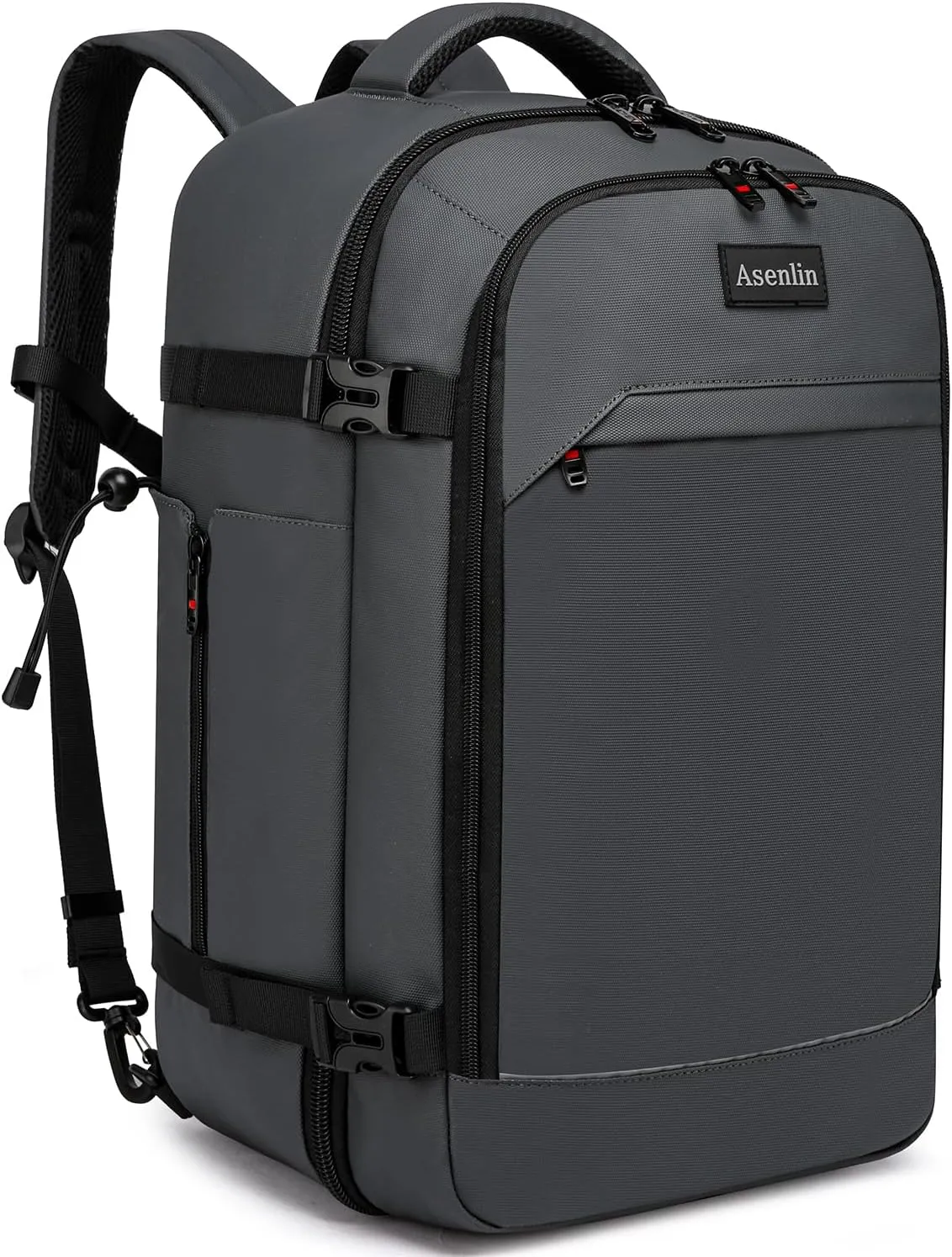 Asenlin 17 Inch Travel Laptop Backpack for Women Men，Business Travel Backpack Fit Flight Approved Water Resistant Computer Backpack Suitcase Backpack-DeepGrey
