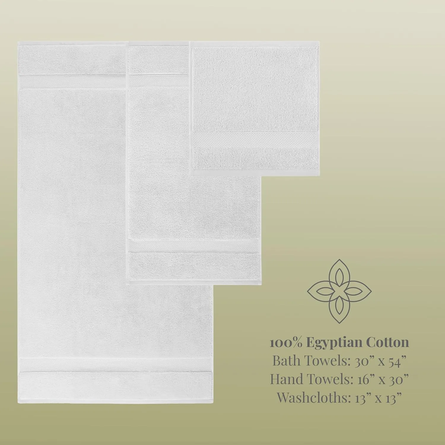 Aston & Arden Egyptian Bath Towels - Pack of 2 - Oversized Ultra Soft Thick & Absorbent, 100% Ringspun Egyptian Cotton Bathroom Towel for Spa, Hotel, 600 GSM, 30 x 54 in, White