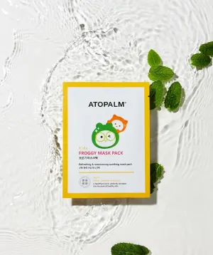 ATOPALM KIDS FROGGY MASK PACK 1 BOX (5 Sheets), Revitalizing Moisturizing MLE Mask Pack, Korea