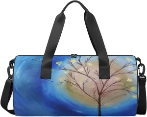 Autumn Tree Travel Duffel Bag Sketch Oil Painting Tree Sports Gym Bag Men Women Sports Travel Luggage Bag 17.6”×9”×9 “ Duffel Bag Weekend Overnight Gym Bag Nvenient For Carrying