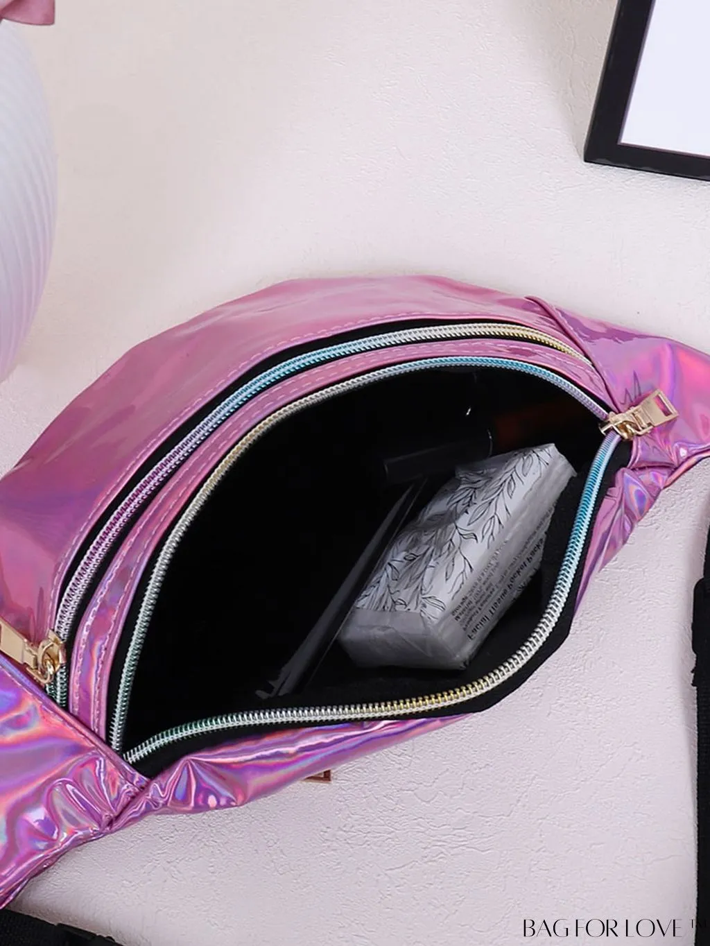 BagForLove - Patent Leather Double-Zip Fanny Pack