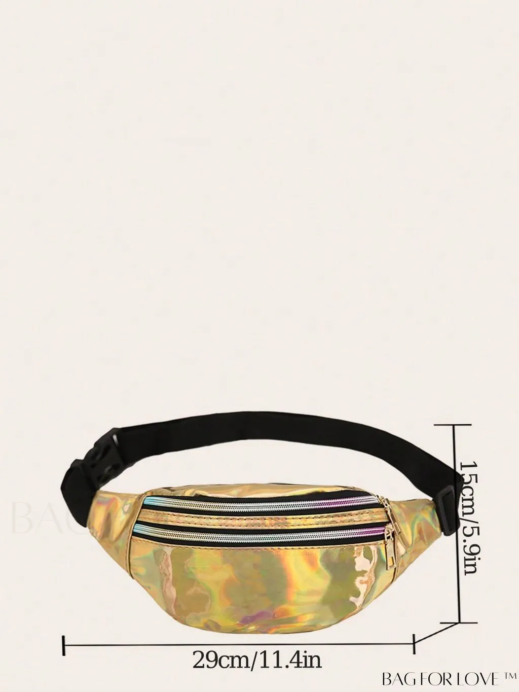 BagForLove - Patent Leather Double-Zip Fanny Pack