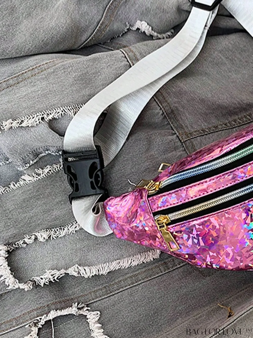 BagForLove - Patent Leather Double-Zip Fanny Pack
