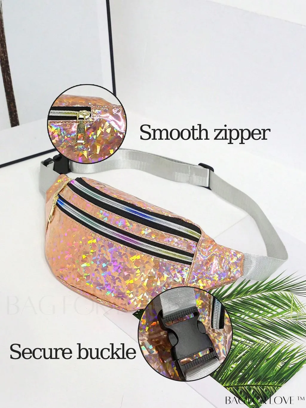 BagForLove - Patent Leather Double-Zip Fanny Pack