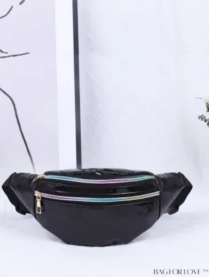 BagForLove - Patent Leather Double-Zip Fanny Pack