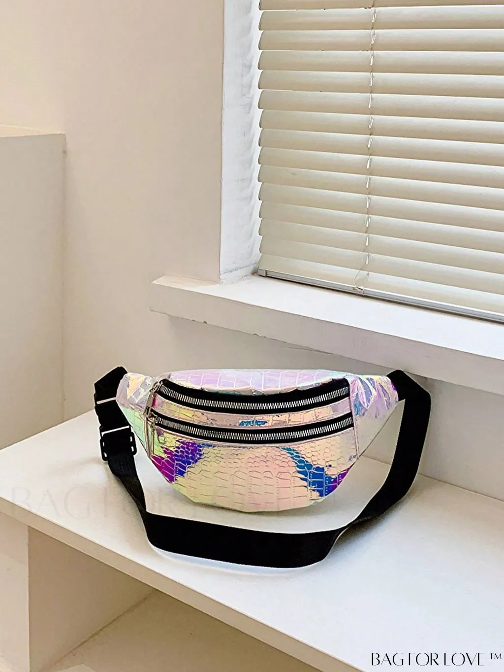 BagForLove - Patent Leather Double-Zip Fanny Pack