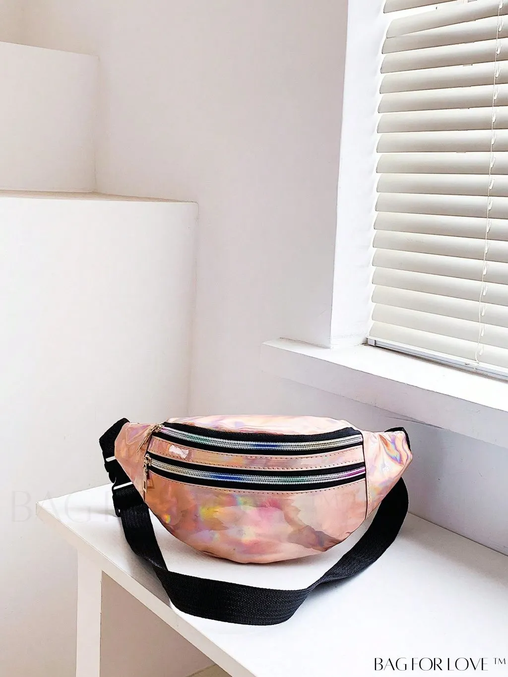 BagForLove - Patent Leather Double-Zip Fanny Pack