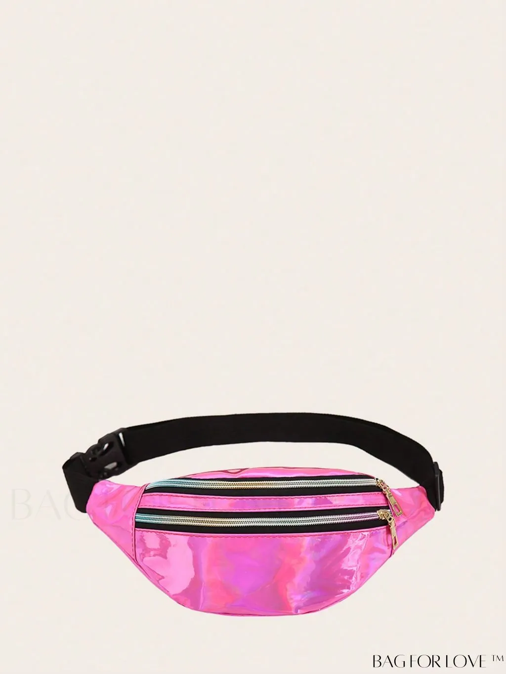 BagForLove - Patent Leather Double-Zip Fanny Pack