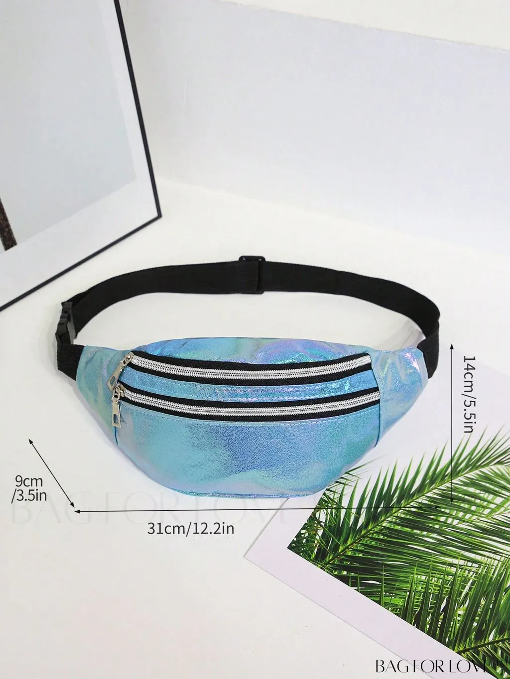 BagForLove - Patent Leather Double-Zip Fanny Pack